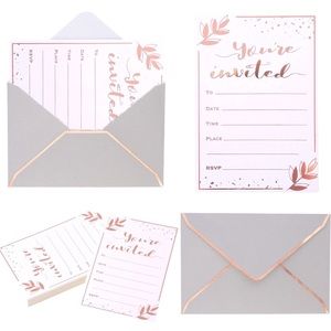 🍒 3 items for $10 🍒 72 Rose Gold Invites with Envelopes